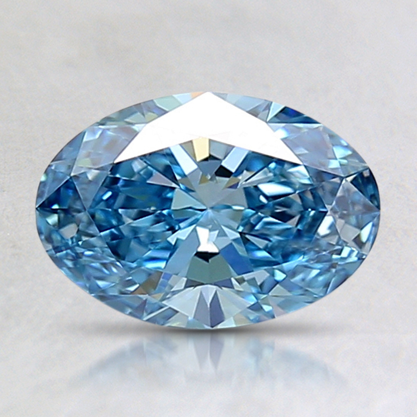 1.00 Ct. Fancy Vivid Blue Oval Lab Created Diamond | DLC1.00OVFVBVS2_1V