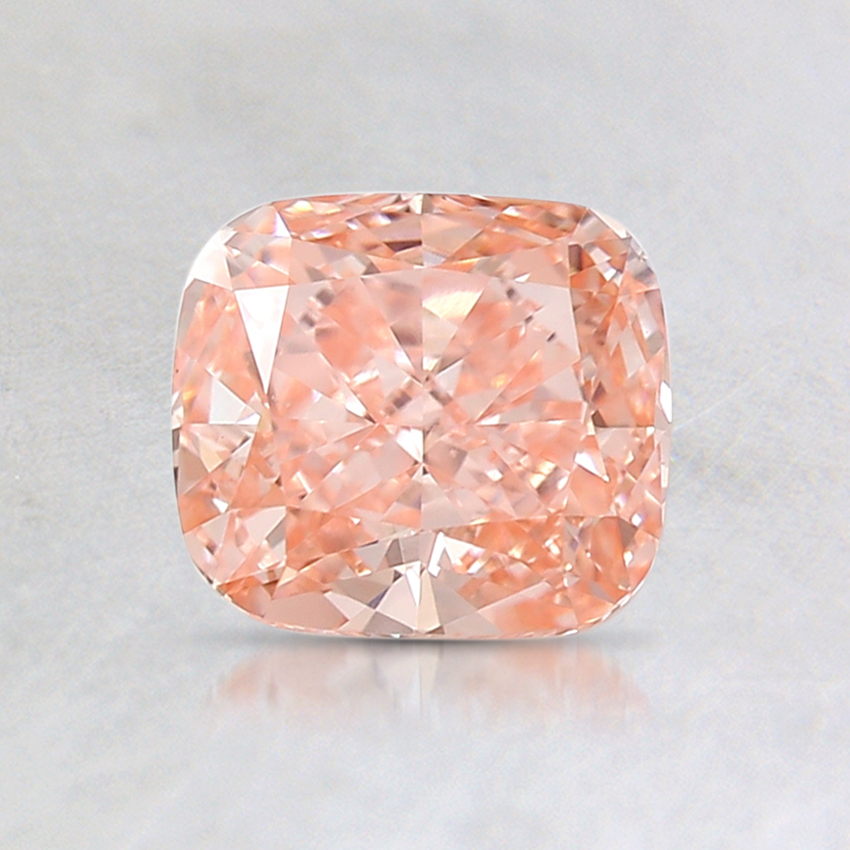 1.12 Ct. Fancy Orangy Pink Cushion Lab Created Diamond