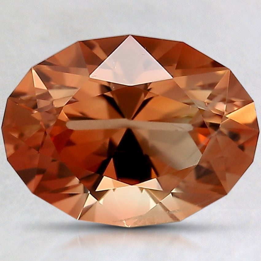 10.9x8.2mm Unheated Peach Modified Oval Oregon Sunstone