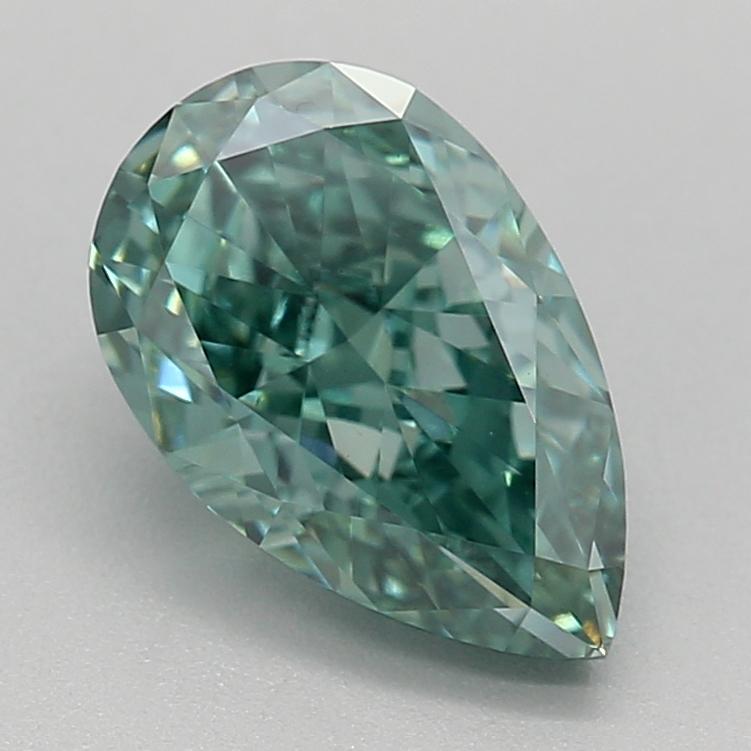 1.03 Ct. Fancy Vivid Green Pear Lab Grown Diamond