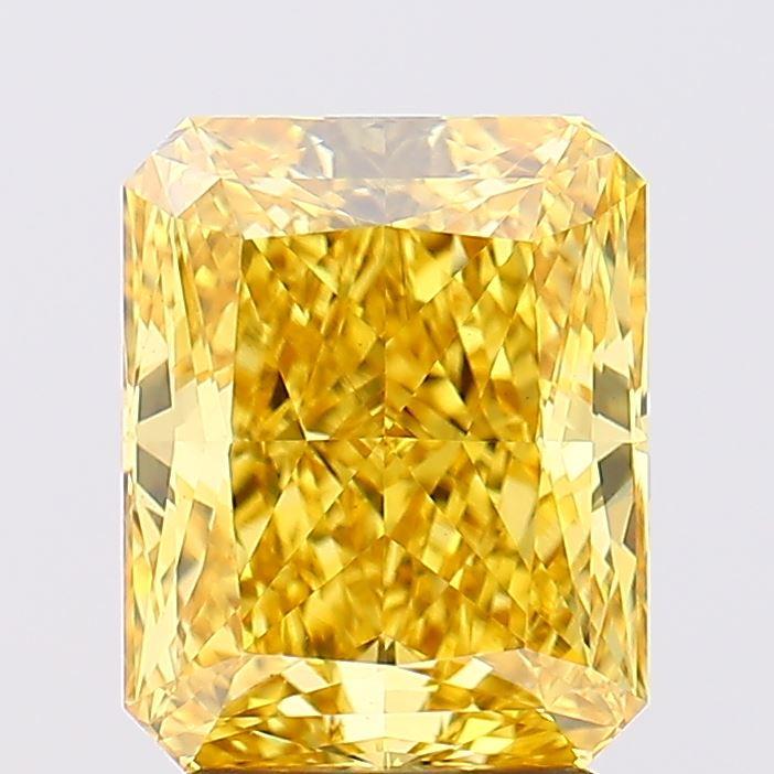 2.73 Ct. Fancy Vivid Yellow Radiant Lab Grown Diamond