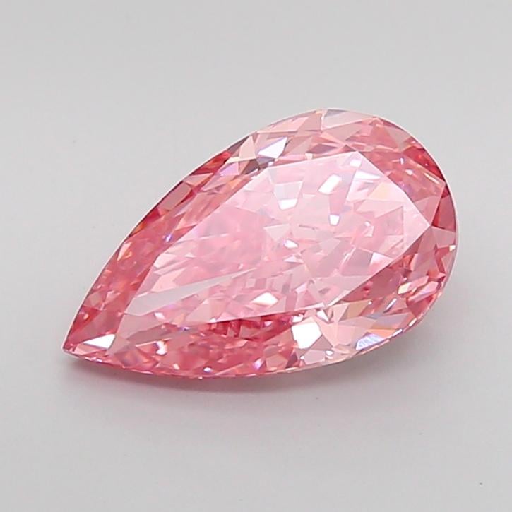 2.52 Ct. Fancy Vivid Pink Pear Lab Grown Diamond