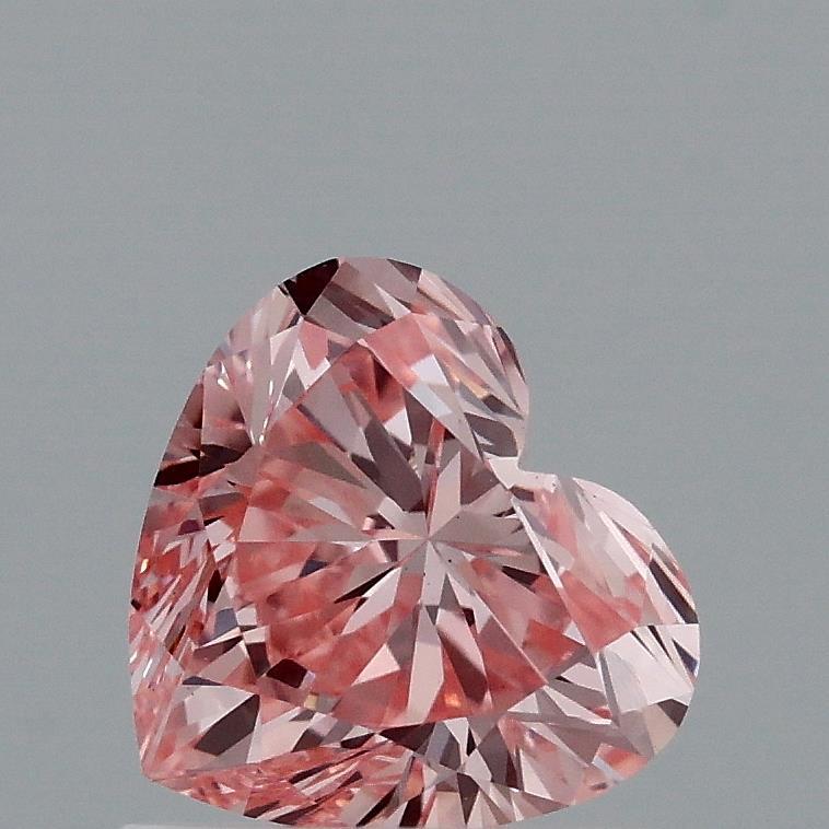 0.92 Ct. Fancy Vivid Pink Heart Lab Grown Diamond