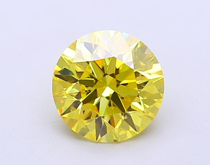 1.12 Ct. Fancy Vivid Yellow Round Lab Grown Diamond