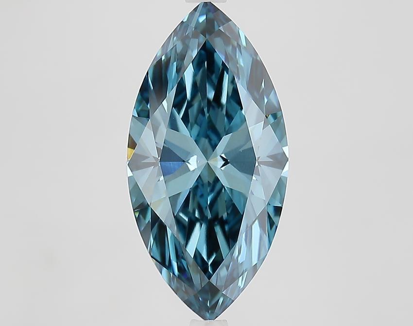 4.05 Ct. Fancy Vivid Blue Marquise Lab Grown Diamond