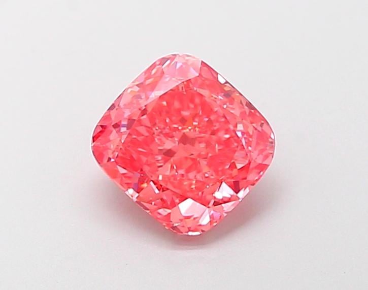 1.54 Ct. Fancy Vivid Pink Cushion Lab Grown Diamond