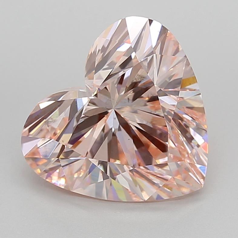 5.07 Ct. Fancy Intense  Pink Heart Lab Grown Diamond