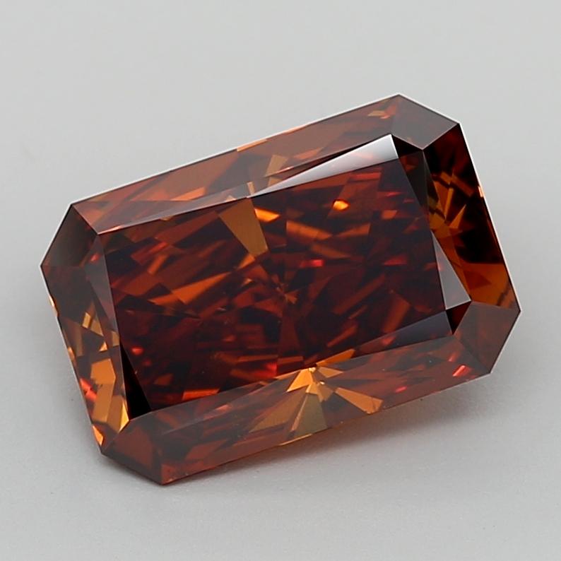 4.00 Ct. Fancy Deep  Orange Radiant Lab Grown Diamond