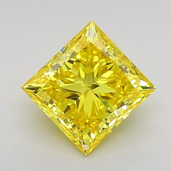 1.03 Ct. Fancy Vivid  Yellow Princess Lab Grown Diamond