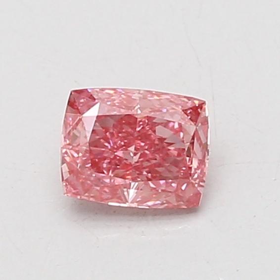 0.50 Ct. Fancy Vivid Pink Cushion Lab Grown Diamond