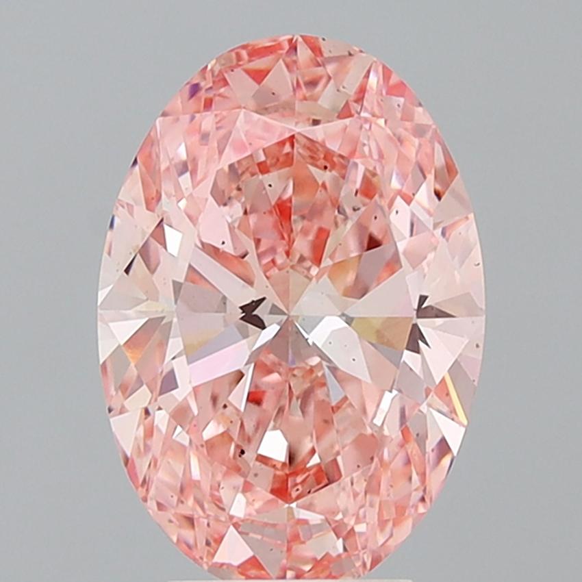 4.04 Ct. Fancy Vivid Pink Oval Lab Grown Diamond