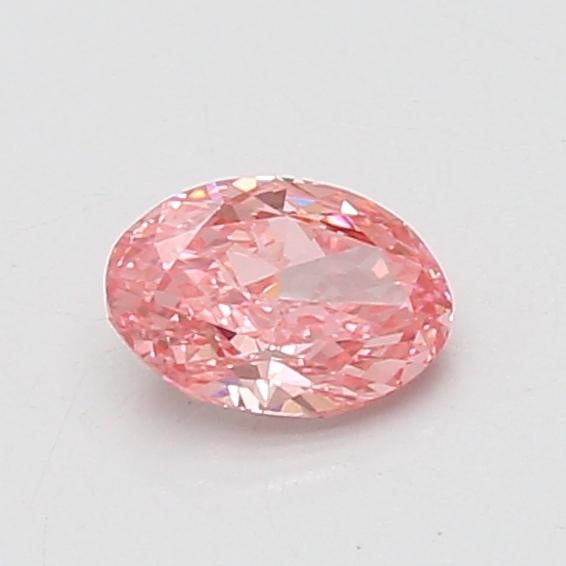 0.55 Ct. Fancy Vivid Pink Oval Lab Grown Diamond