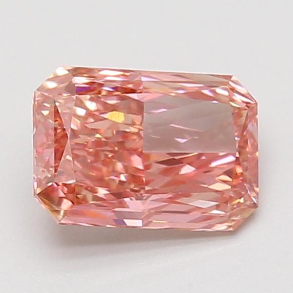 1.51 Ct. Fancy Vivid Brownish Pink Radiant Lab Grown Diamond