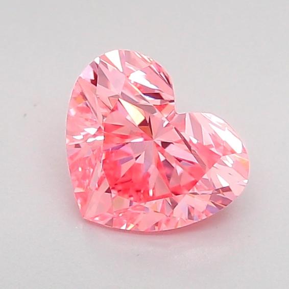 0.81 Ct. Fancy Vivid Pink Heart Lab Grown Diamond
