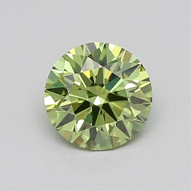 0.27 Ct. Fancy Vivid  Green Round Lab Grown Diamond