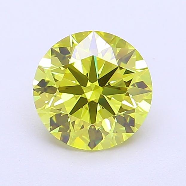 1.22 Ct. Fancy Vivid Yellow Round Lab Grown Diamond