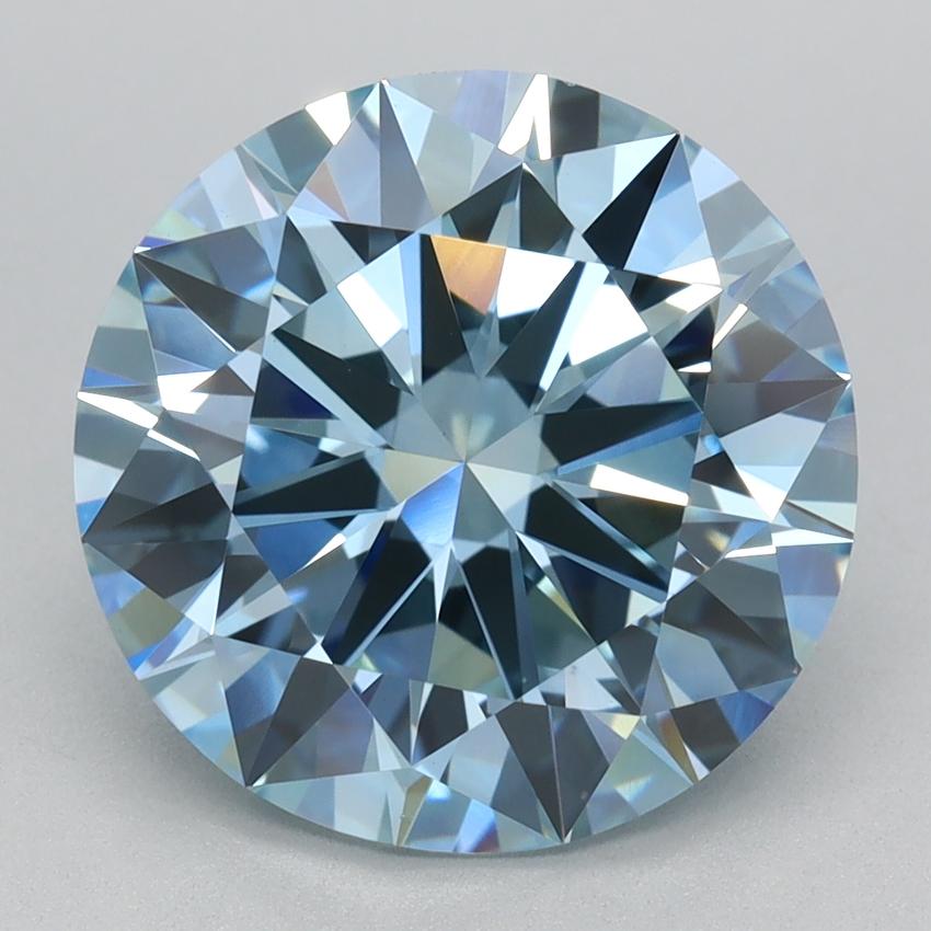 4.00 Ct. Fancy Vivid Blue Round Lab Grown Diamond