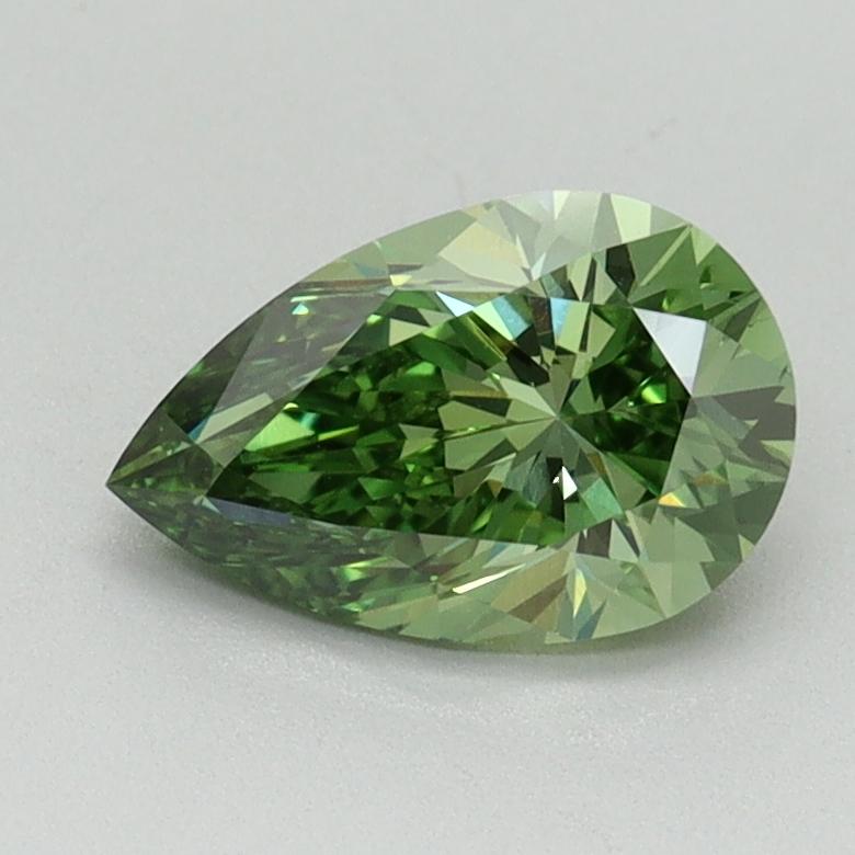 1.00 Ct. Fancy Vivid Green Pear Lab Grown Diamond