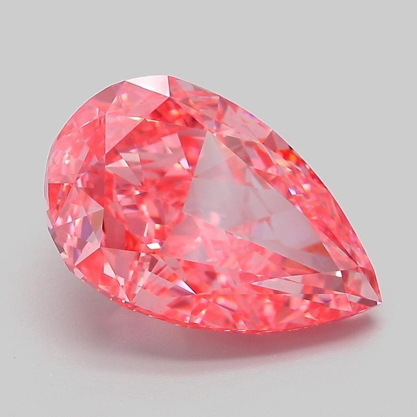 5.36 Ct. Fancy Vivid Pink Pear Lab Grown Diamond