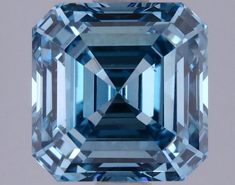 2.13 Ct. Fancy Vivid Blue Asscher Lab Grown Diamond