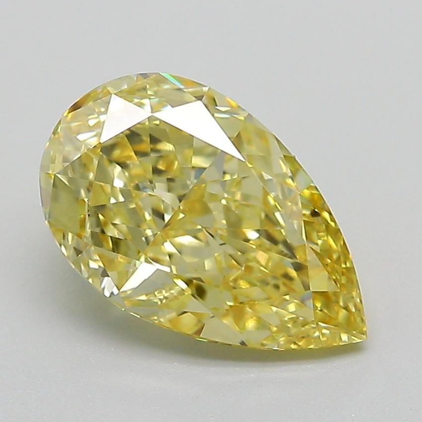 2.39 Ct. Fancy Intense  Yellow Pear Lab Grown Diamond