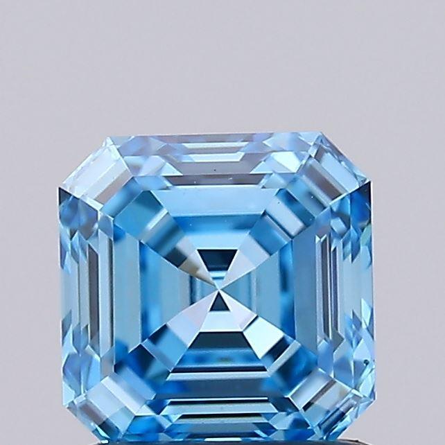 1.03 Ct. Fancy Vivid Blue Asscher Lab Grown Diamond