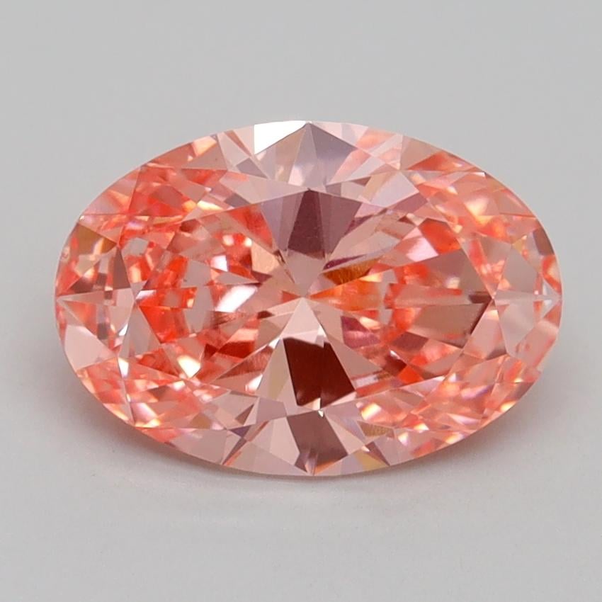 2.01 Ct. Fancy Vivid Pink Oval Lab Grown Diamond