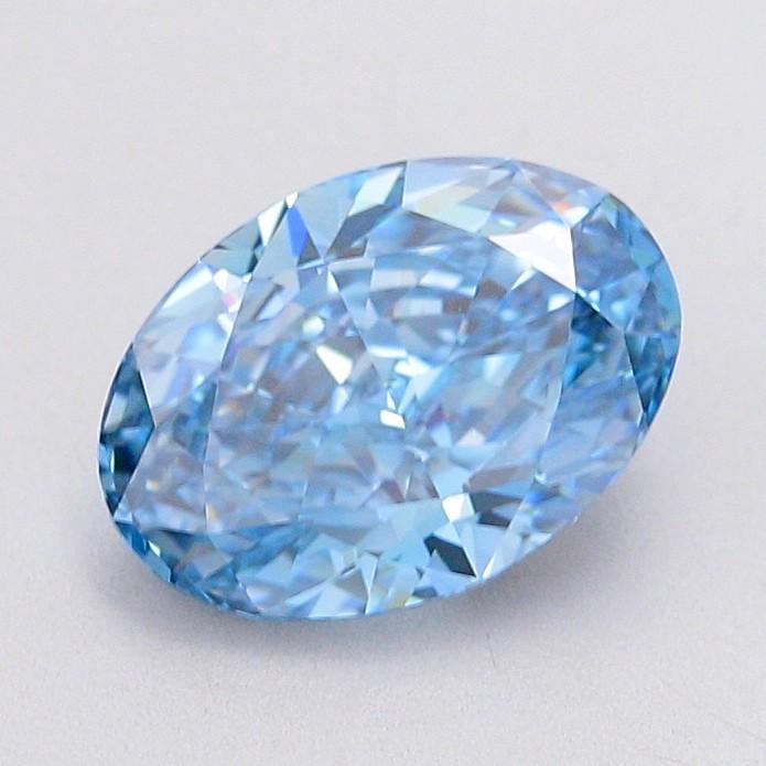 1.57 Ct. Fancy Vivid Blue Oval Lab Grown Diamond