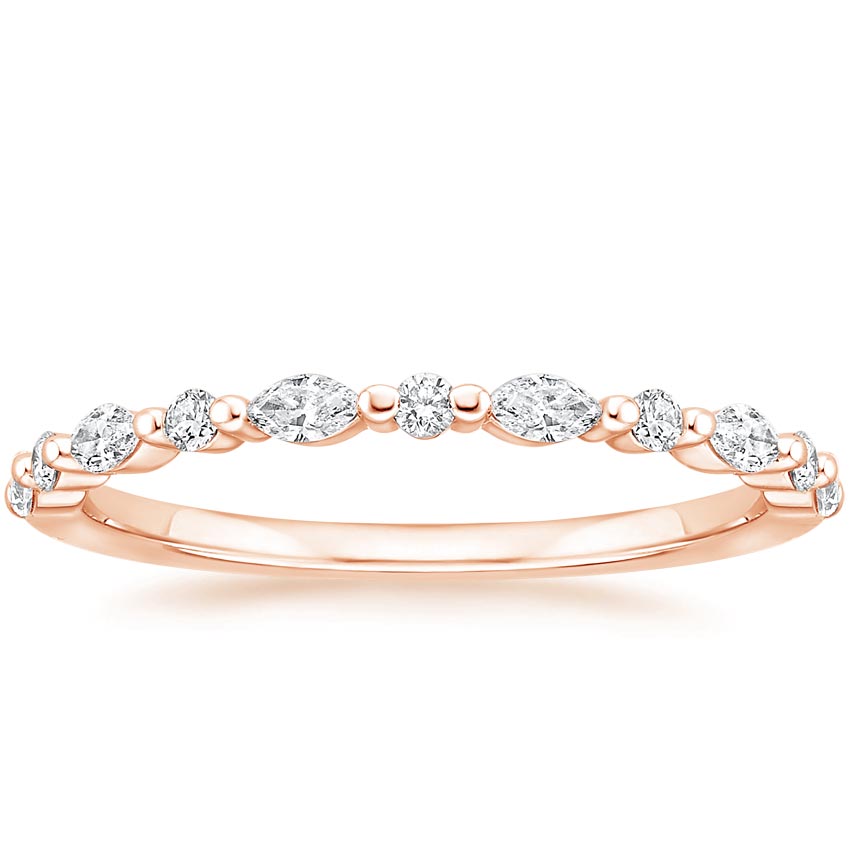 Rose Gold Delicate Versailles Diamond Ring (1/4 ct. tw.)