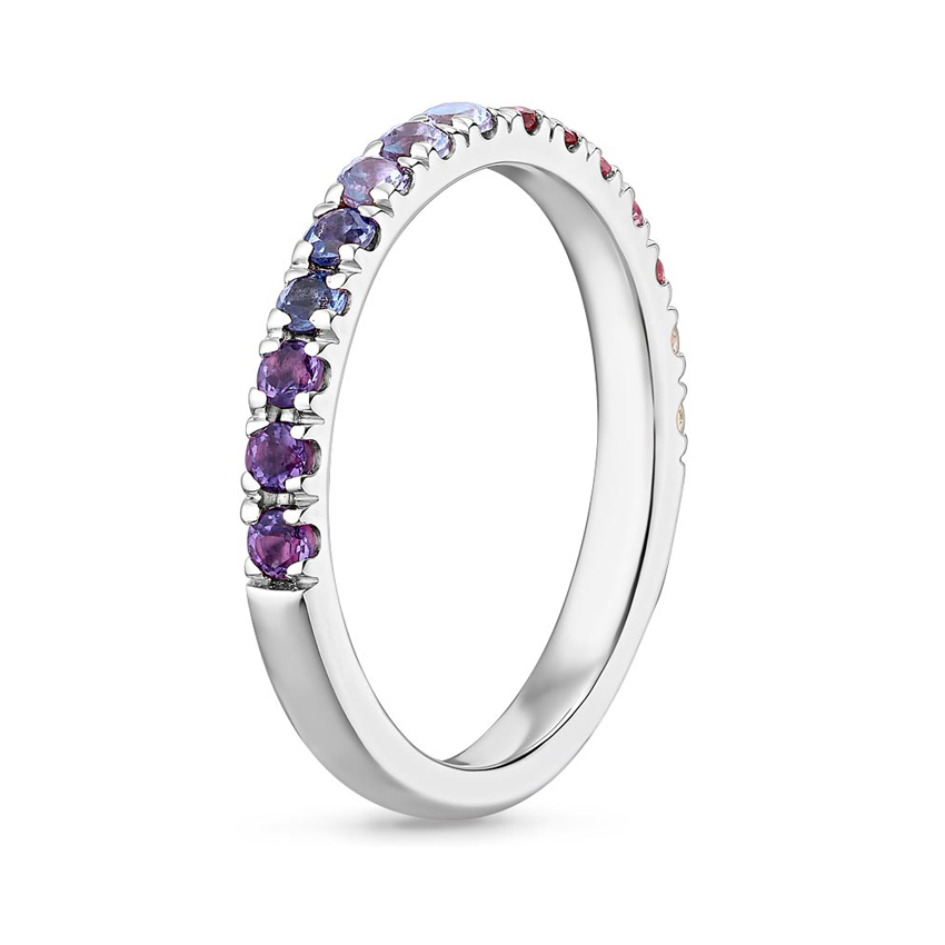 Lilac Ombre Ring in Platinum