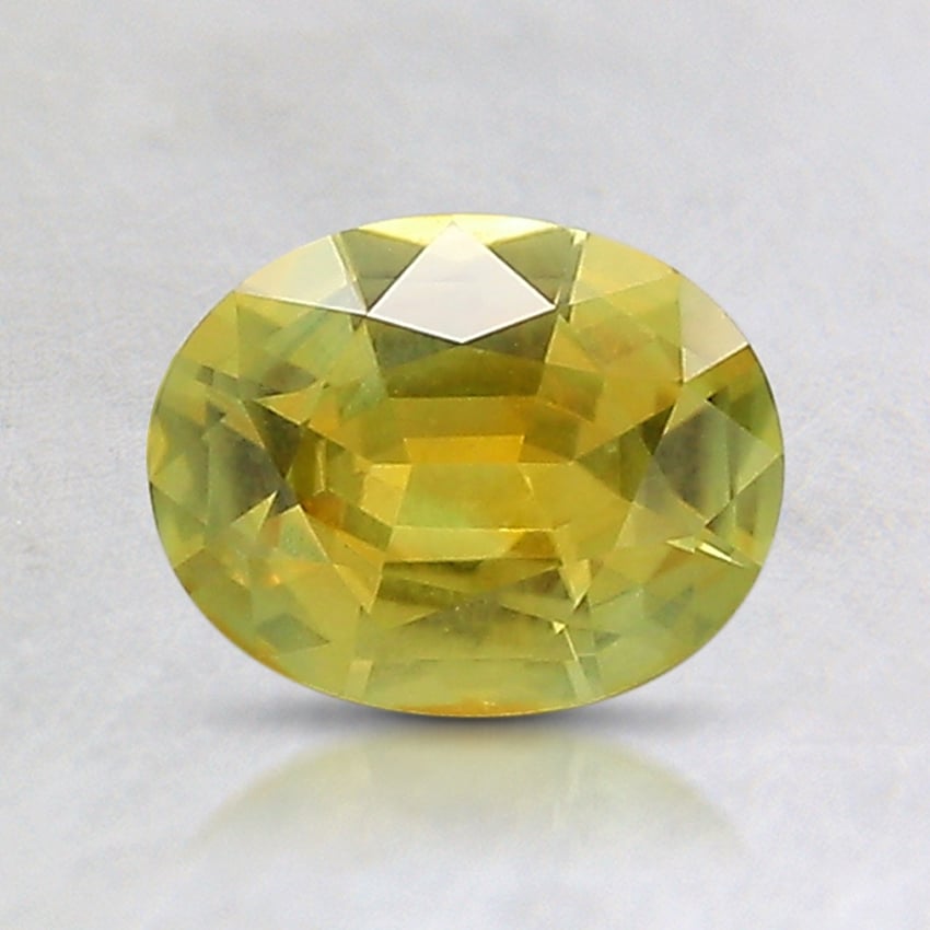7x5.5mm Yellow Oval Montana Sapphire
