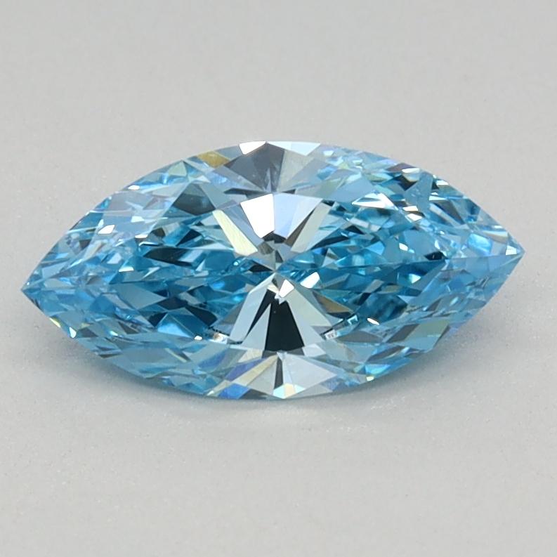 0.53 Ct. Fancy Vivid Blue Marquise Lab Grown Diamond