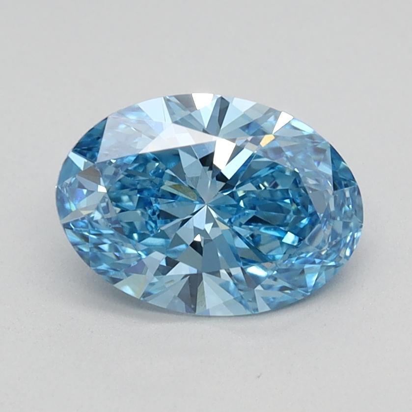 0.85 Ct. Fancy Vivid Blue Oval Lab Grown Diamond