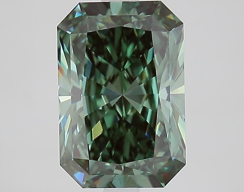 3.01 Ct. Fancy Vivid Green Radiant Lab Grown Diamond