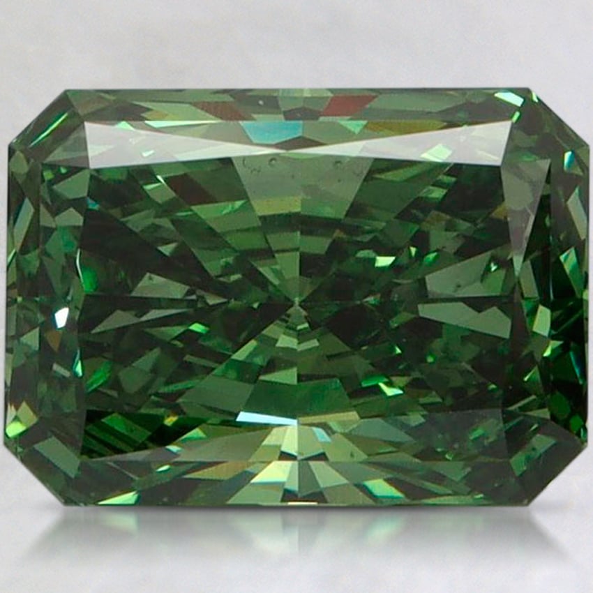 3.09 Ct. Fancy Vivid Green Radiant Lab Grown Diamond