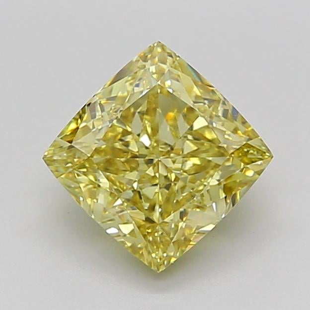3.01 Ct. Fancy Intense Yellow Cushion Lab Grown Diamond