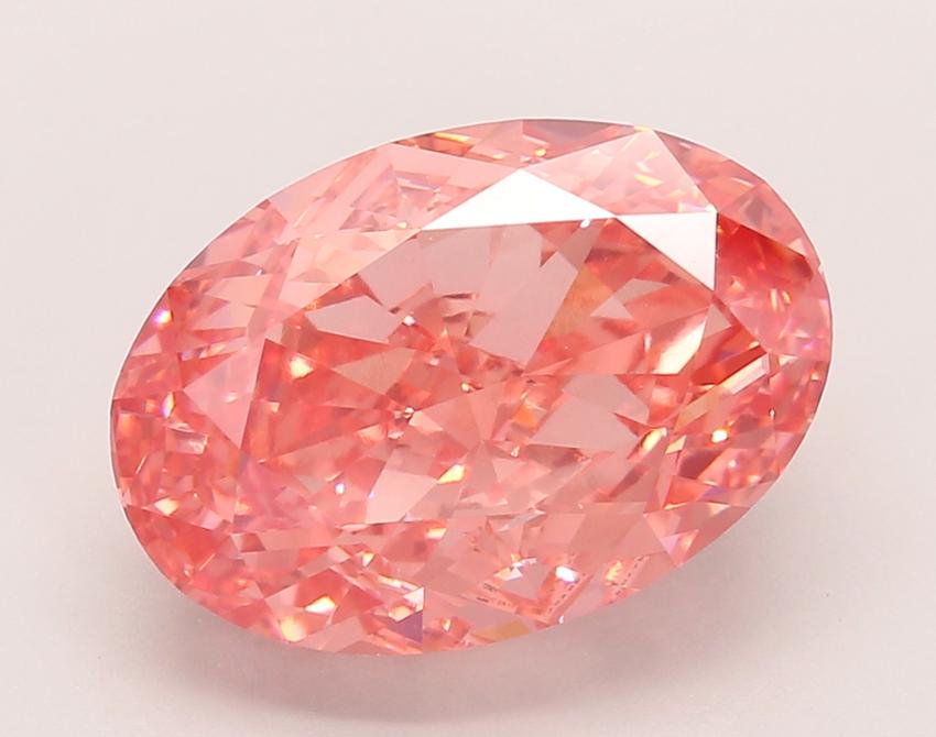 7.36 Ct. Fancy Vivid Pink Oval Lab Grown Diamond