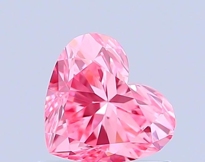 0.71 Ct. Fancy Vivid Pink Heart Lab Grown Diamond
