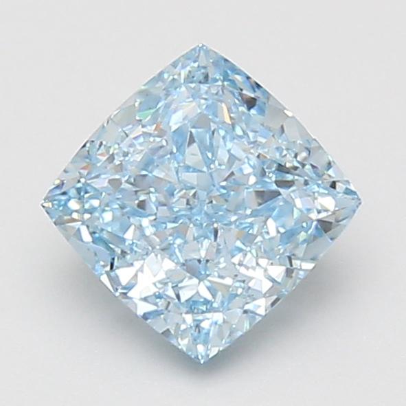 1.60 Ct. Fancy Vivid Blue Cushion Lab Grown Diamond