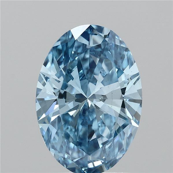 2.00 Ct. Fancy Vivid Blue Oval Lab Grown Diamond