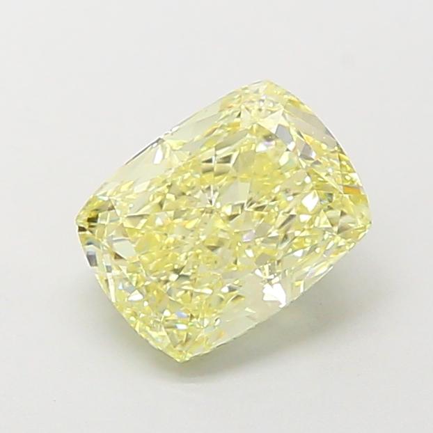 1.67 Ct. Fancy Light  Yellow Cushion Lab Grown Diamond