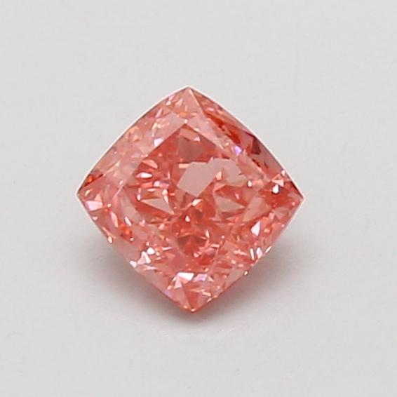 0.55 Ct. Fancy Vivid Pink Cushion Lab Grown Diamond