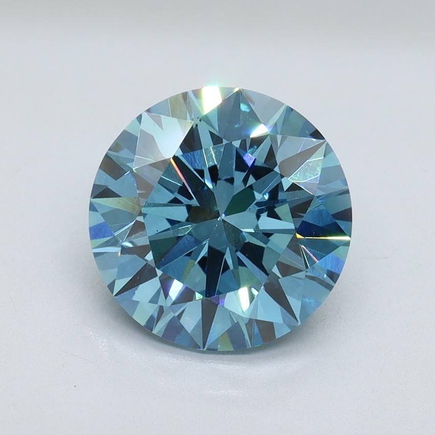 3.00 Ct. Fancy Vivid Blue Round Lab Grown Diamond