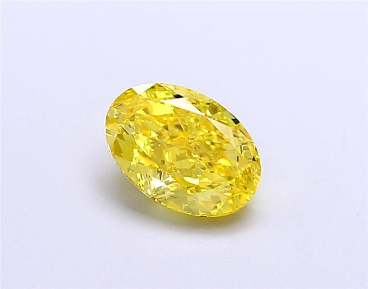 1.00 Ct. Fancy Vivid  Yellow Oval Lab Grown Diamond