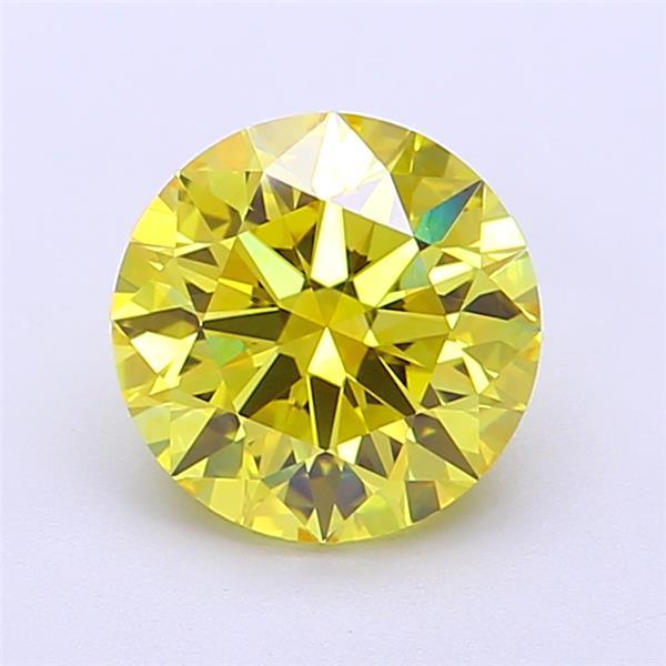 1.68 Ct. Fancy Vivid  Yellow Round Lab Grown Diamond
