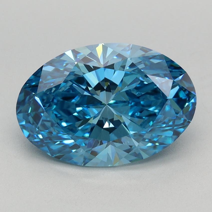 2.08 Ct. Fancy Vivid Blue Oval Lab Grown Diamond
