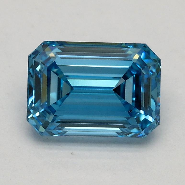 1.01 Ct. Fancy Vivid Blue Emerald Lab Grown Diamond