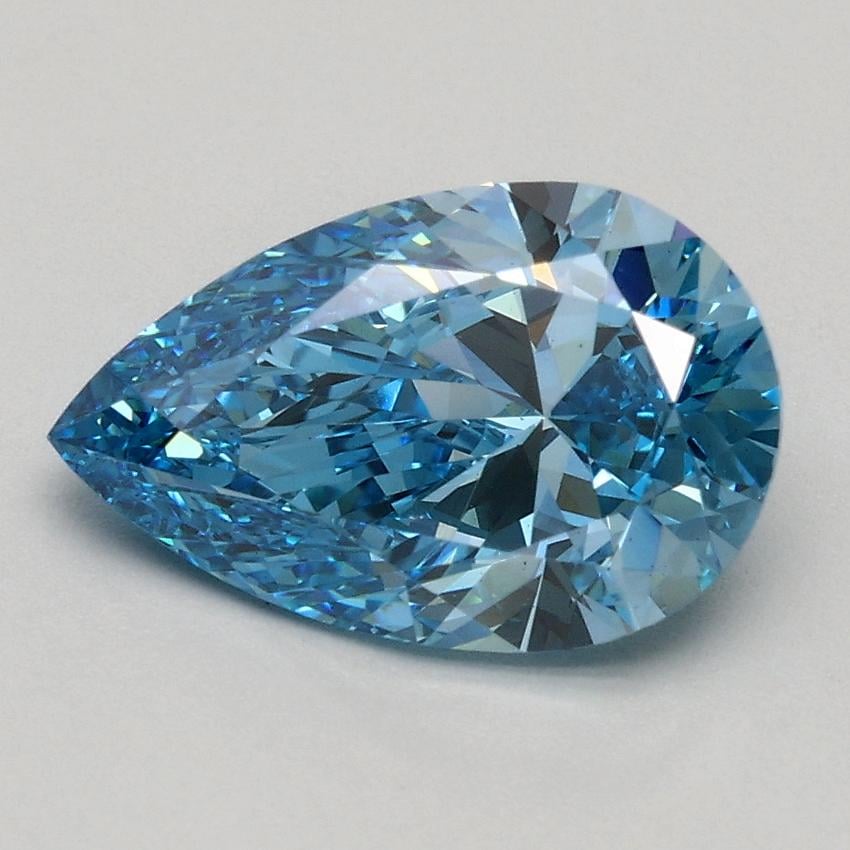 1.50 Ct. Fancy Vivid Blue Pear Lab Grown Diamond