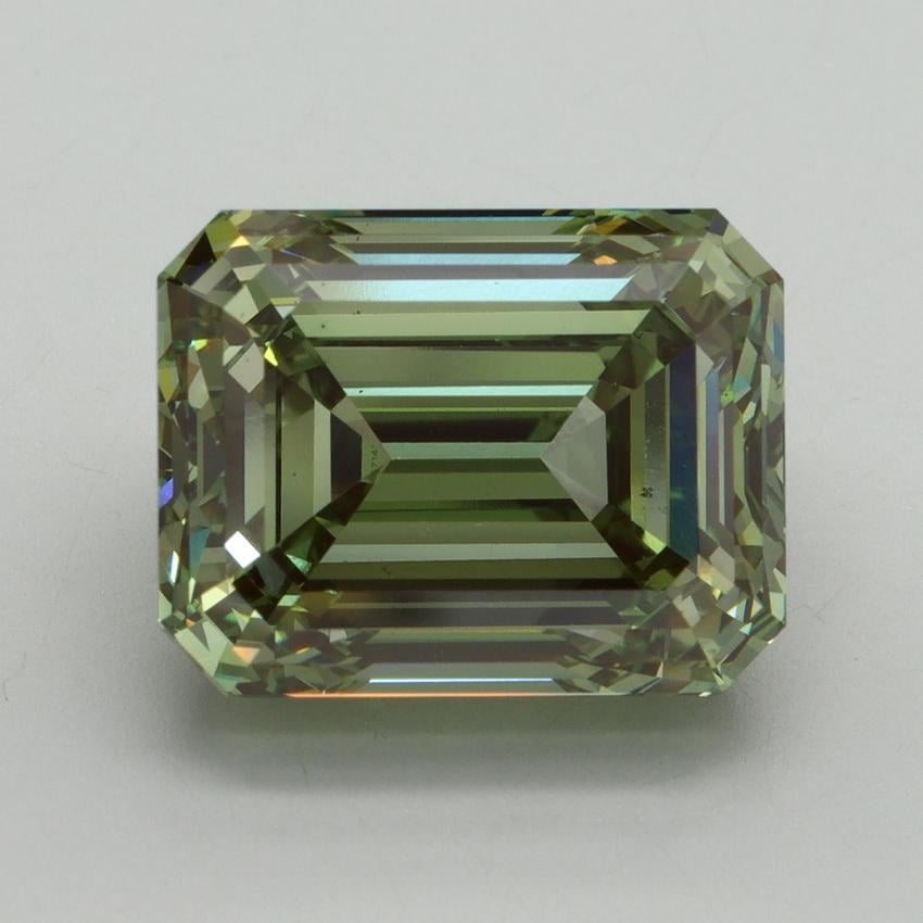 10.03 Ct. Fancy Vivid Green Emerald Lab Grown Diamond