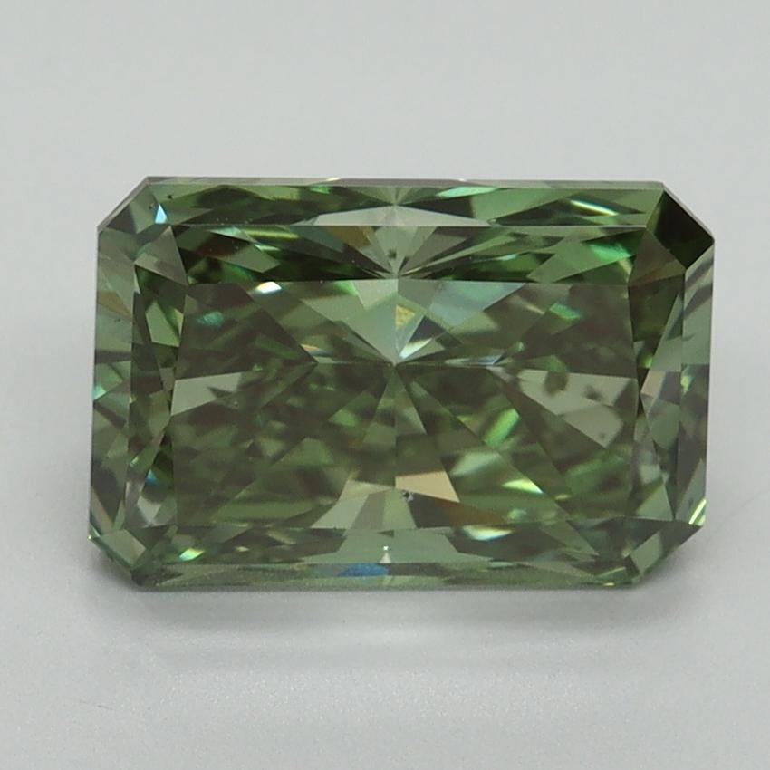 3.01 Ct. Fancy Vivid Green Radiant Lab Grown Diamond
